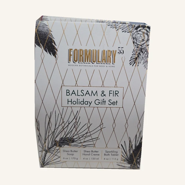Balsam & Fir Holiday Gift Set — Formulary 55 in its original retail packaging