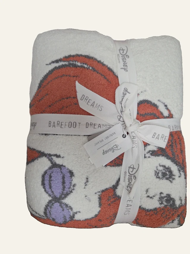 Disney Ariel CozyChic Blanket — Pearl Multi by Barefoot Dreams, genuine folded retail unit with original ribbon and tags.