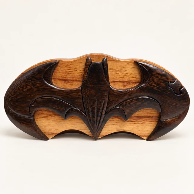Batman Emblem Wooden Puzzle Box