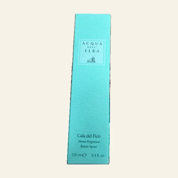 Cala del Fico Home Fragrance Room Spray, 100 ml by Acqua dell’Elba in its turquoise retail carton