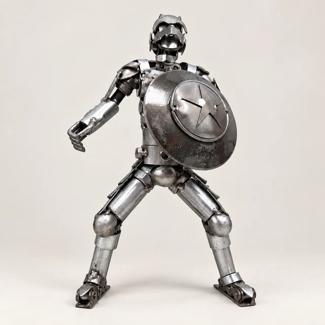 Captain America Metal Sculpture