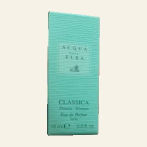 Classica Donna Eau de Parfum, 15 ml by Acqua dell’Elba in its turquoise retail carton
