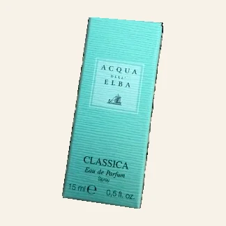 Classica Uomo Eau de Parfum, 15 ml by Acqua dell’Elba in its turquoise retail carton