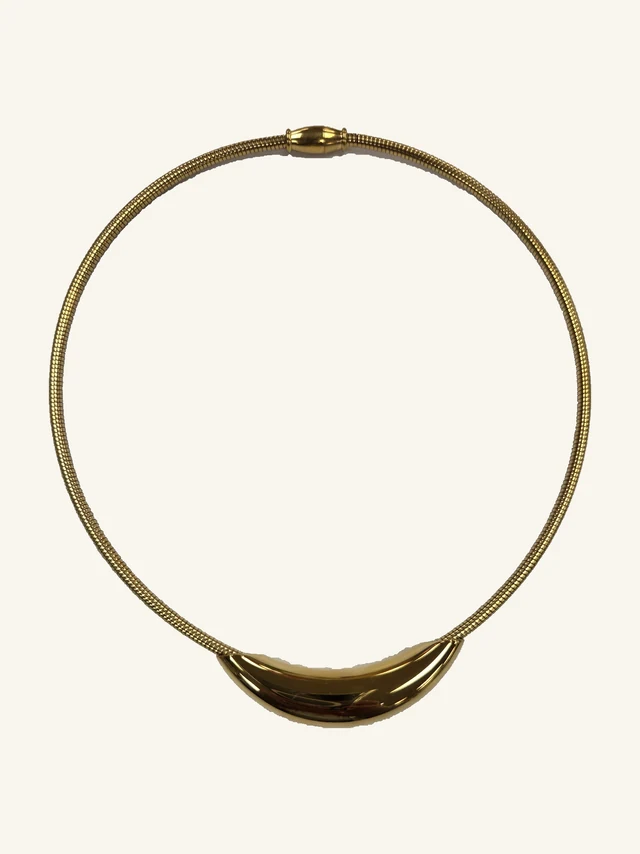 Delilah Smooth Crescent Necklace