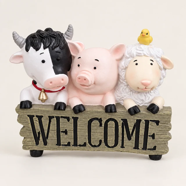 Farm Animal Welcome Sculpture