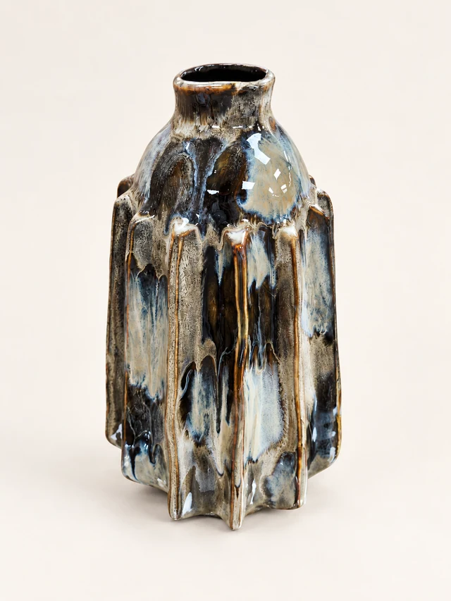 Gabrielle Ribbed Vase — 14.5 Inch