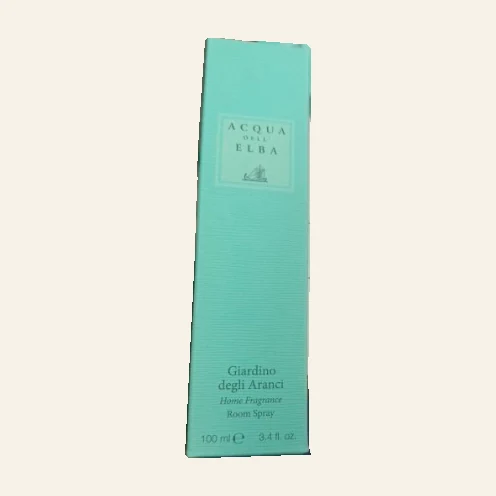 Giardino degli Aranci Home Fragrance Room Spray, 100 ml by Acqua dell’Elba in its turquoise retail carton