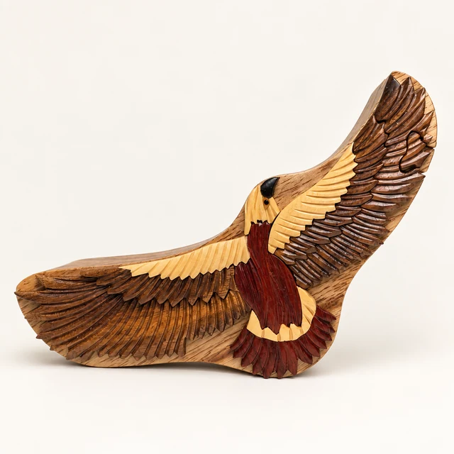 Hawk Wooden Puzzle Box