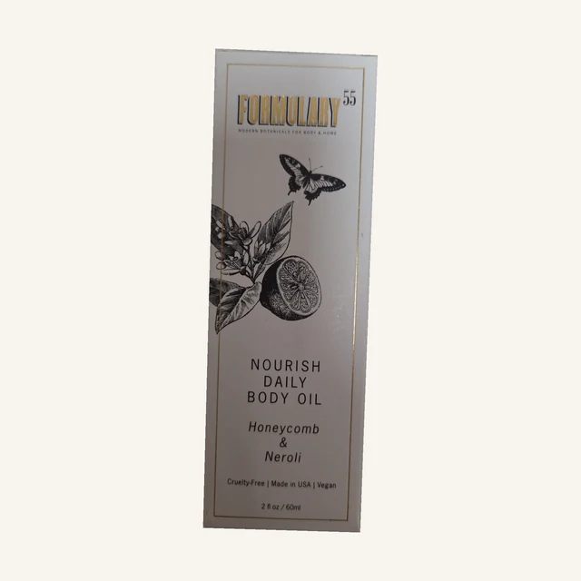 Honeycomb & Neroli Daily Body Oil — Formulary 55 in its original retail packaging