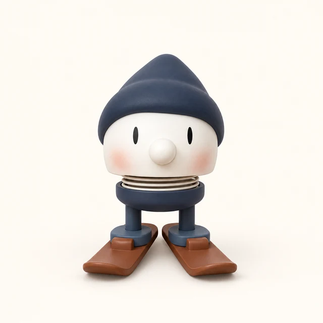 Hoptimist Skiing Bumble — Blue, Small