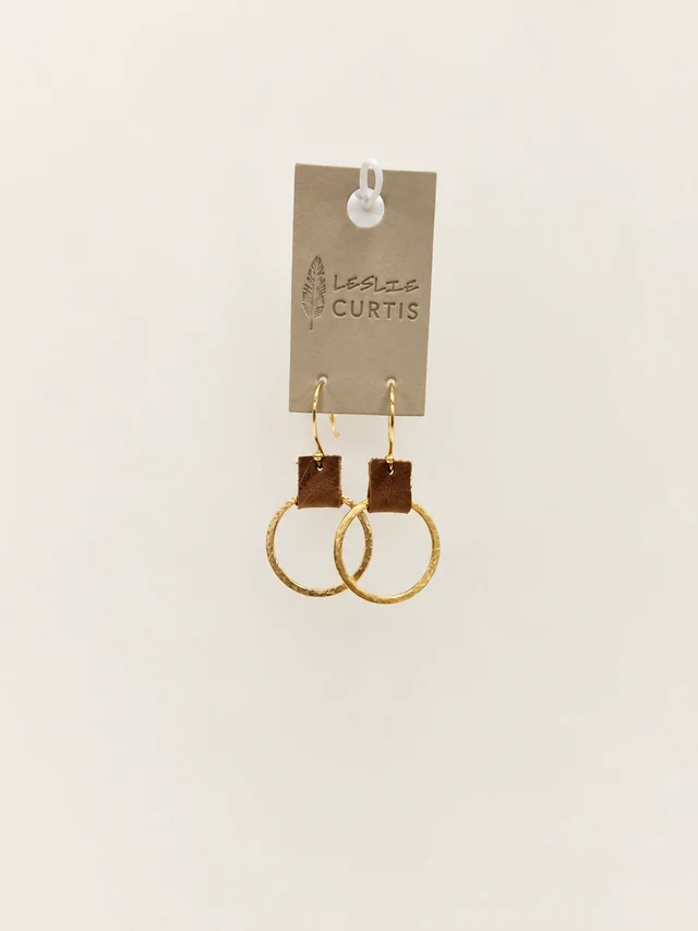 Lindsey Leather and Hoop Earrings