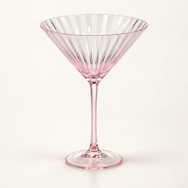 Madeleine Optic Pink Martini Glass