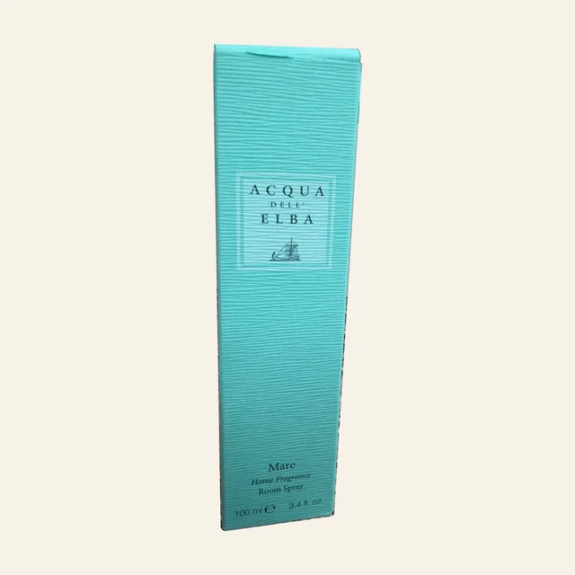 Mare Home Fragrance Room Spray, 100 ml by Acqua dell’Elba in its turquoise retail carton