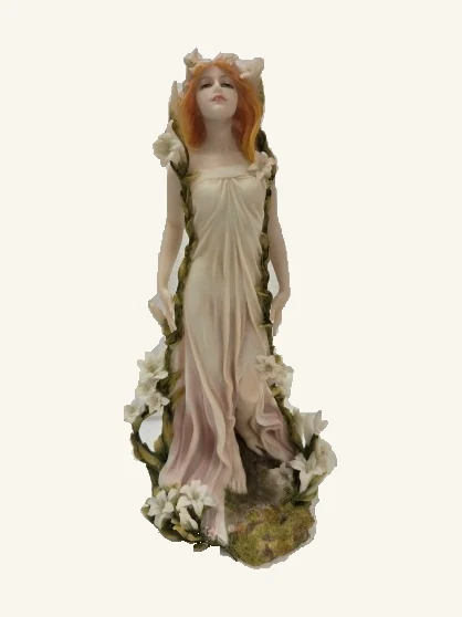 Mucha Lady and Lily Figure