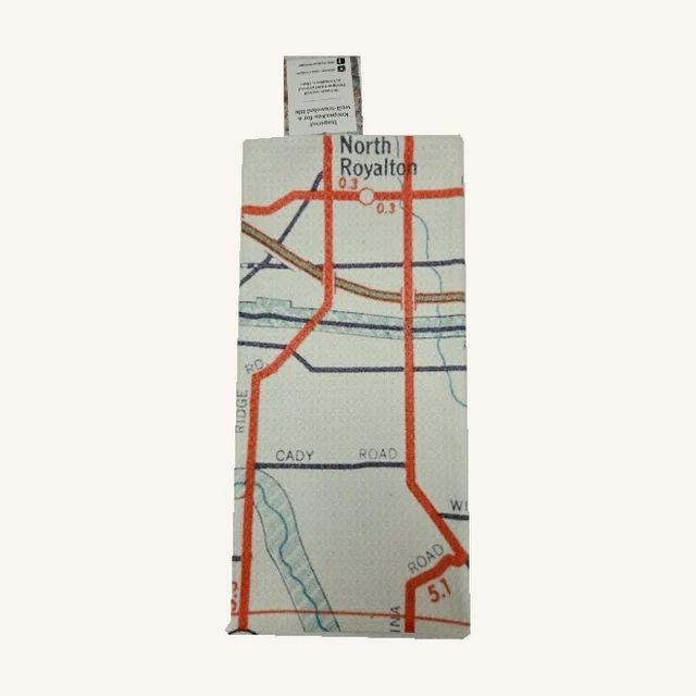 North Royalton Map Waffle-Weave Kitchen Towel. Bring a local touch to the kitchen with a waffle-weave towel featuring a North Royalton street-map design.