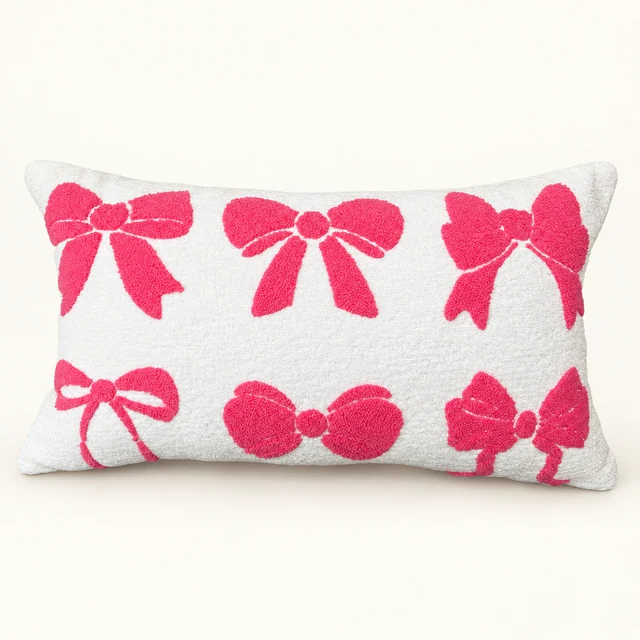 Pink Bows Pillow