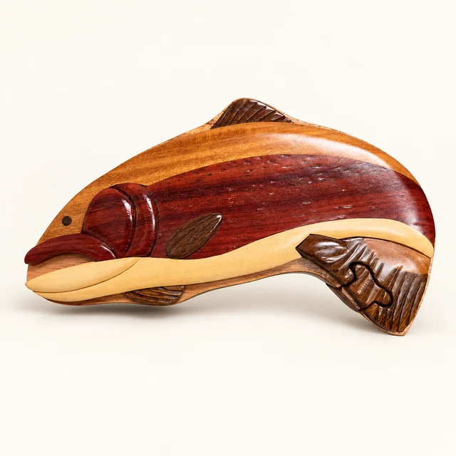 Salmon Wooden Puzzle Box