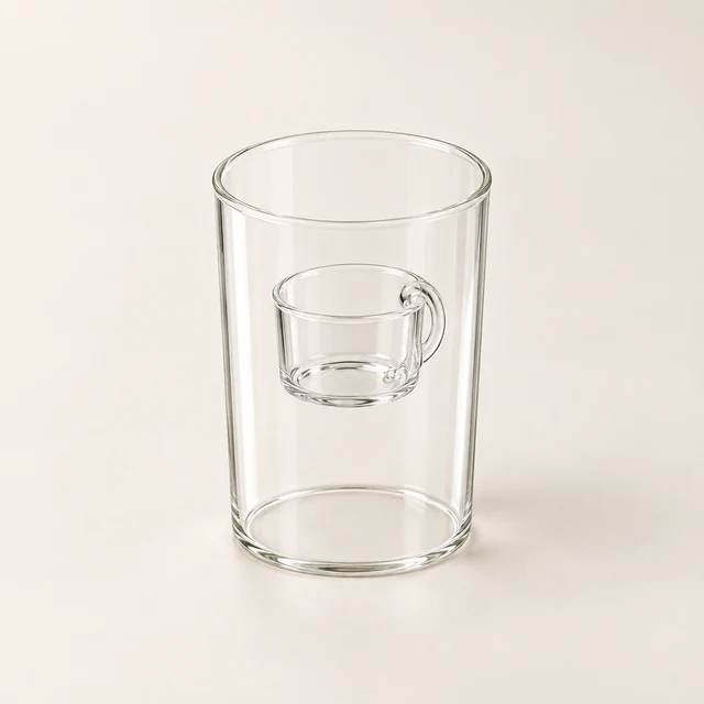 Single-Cup Glass Tealight Hurricane — 4.7 Inch