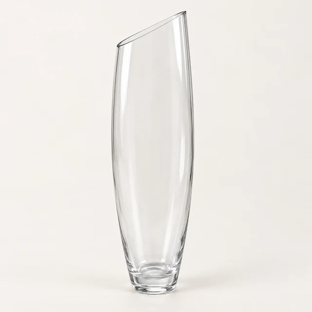 Slanted Glass Vase — 19 inch