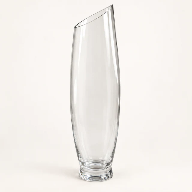 Slanted Glass Vase — 23 inch