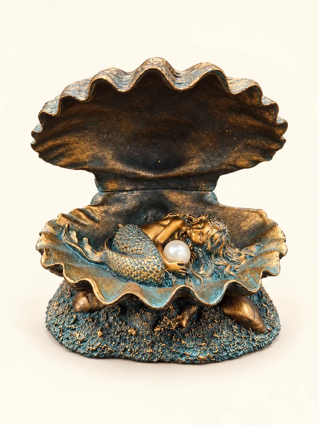 Sleeping Baby Mermaid in a Shell