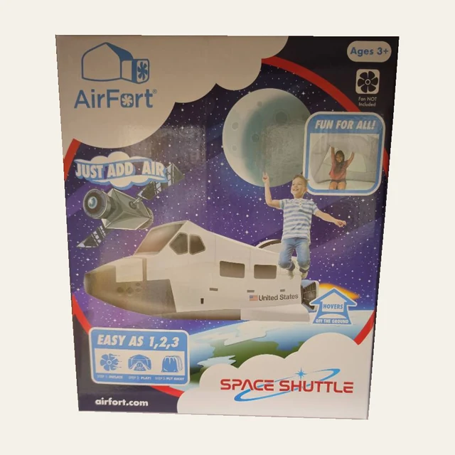 Retail box for the Space Shuttle AirFort play fort