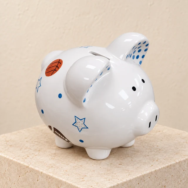 Sports Paper Star Large Piggy Bank