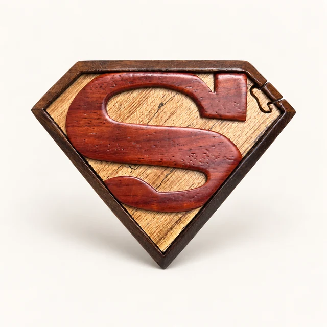 Superman Emblem Wooden Puzzle Box