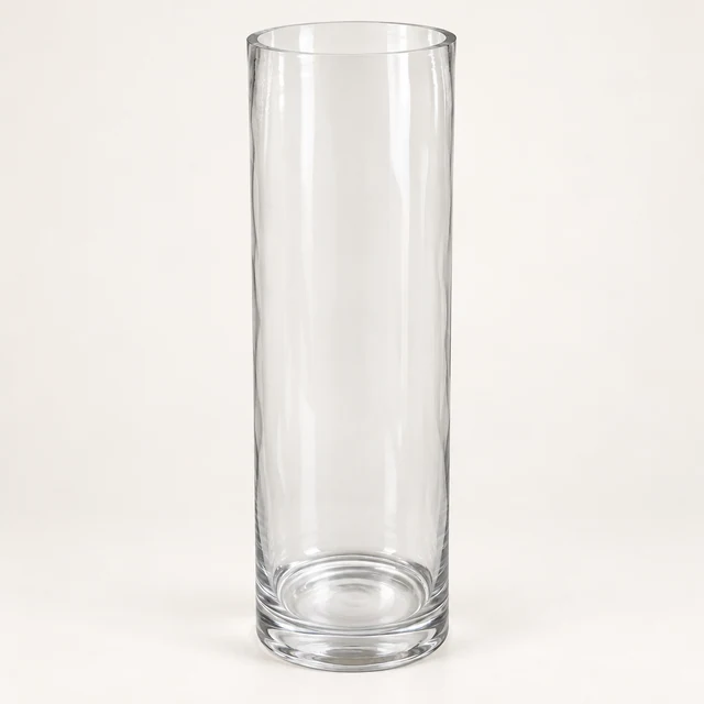 Tall Cylinder Glass Vase — 20 inch