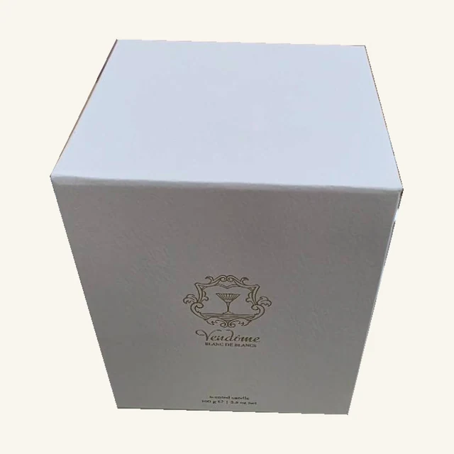 Actual Zodax Vendome Blanc de Blancs scented candle retail box