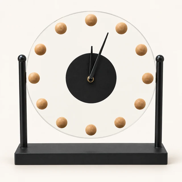 Wood-Ball Table Clock