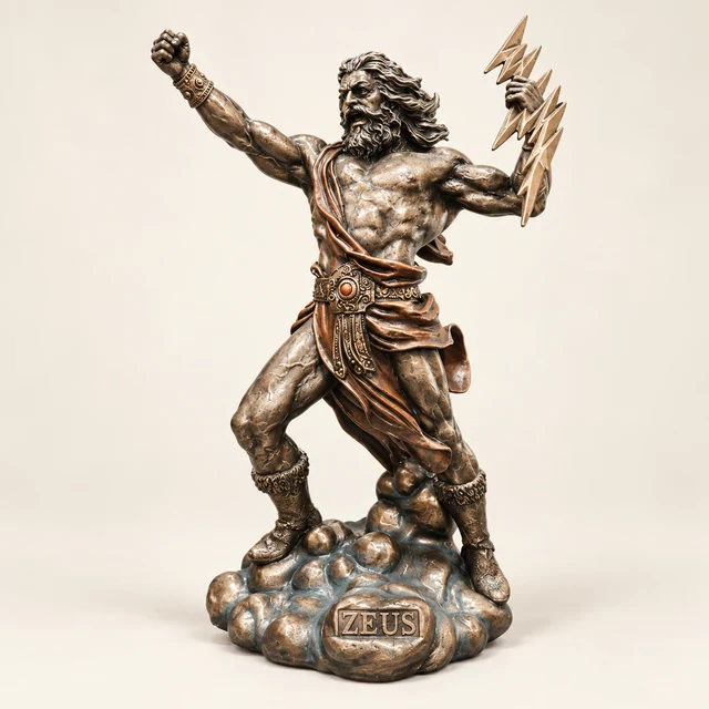 Zeus Fighting Sculpture